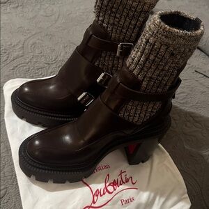 Christian Louboutin Brown Ankle Boots
